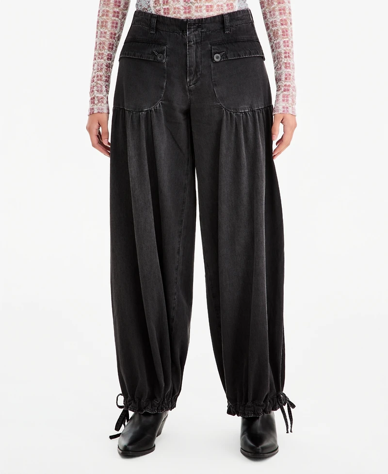 Free People Women's Lotus Jean Wide-Leg Baggy Jeans