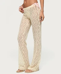 Edikted Women's Liliette Sheer Textured Pants