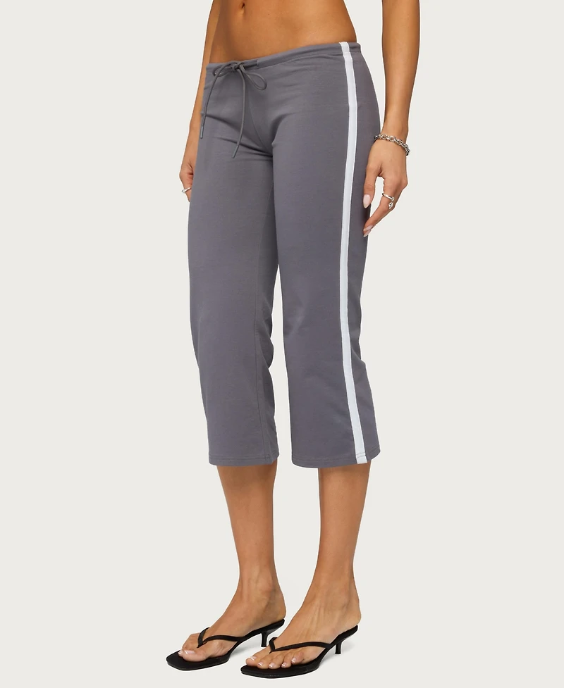 Edikted Women's Milene Contrast Terry Capri Pants