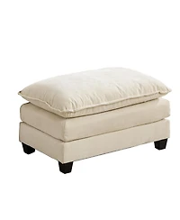 sumyeg Cloud Sofa Ottoman with Double Layer Upholstered Cushion for Living Room or Bedroom