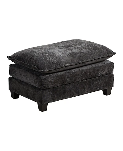 sumyeg Cloud Sofa Ottoman with Double Layer Upholstered Cushion for Living Room or Bedroom