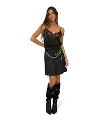 Belle & Bloom Women's Set Me Free Tweed Skirt