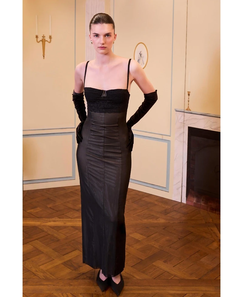 Pcfg Women's Daydreamers Strappy Dress With Tulle Detail
