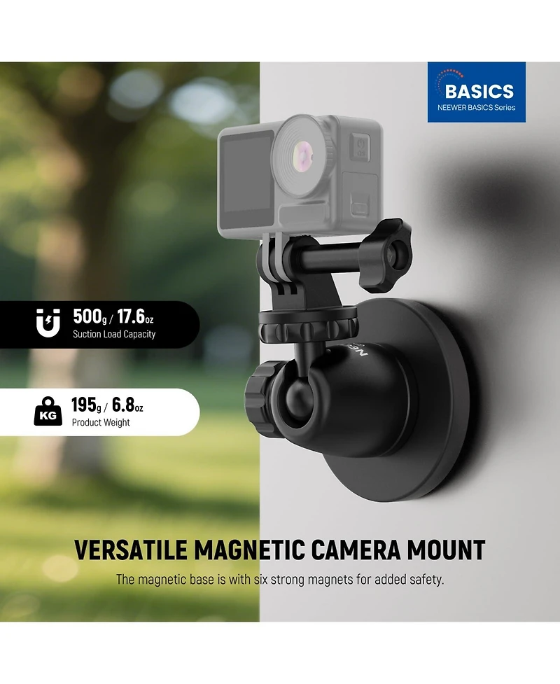 Neewer Gp-101 Camera Mounting Accessory for select GoPro, Dji and Insta360 action cameras