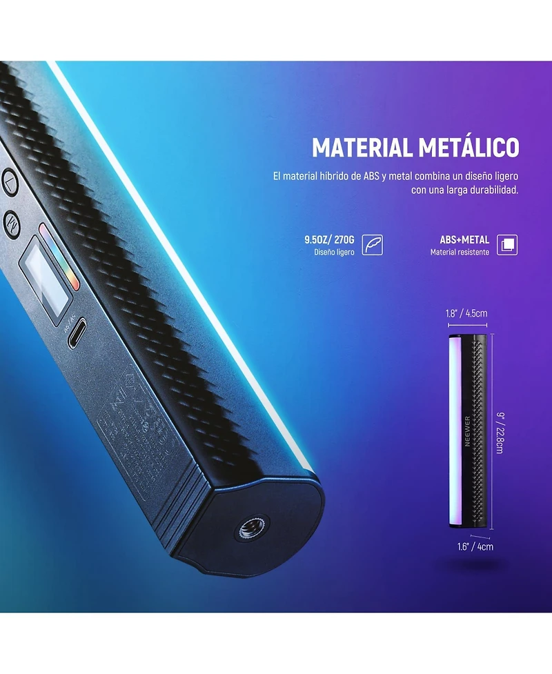 Neewer TL21C Led Video Light with 2550mAh, 2500K8500K, CRI95