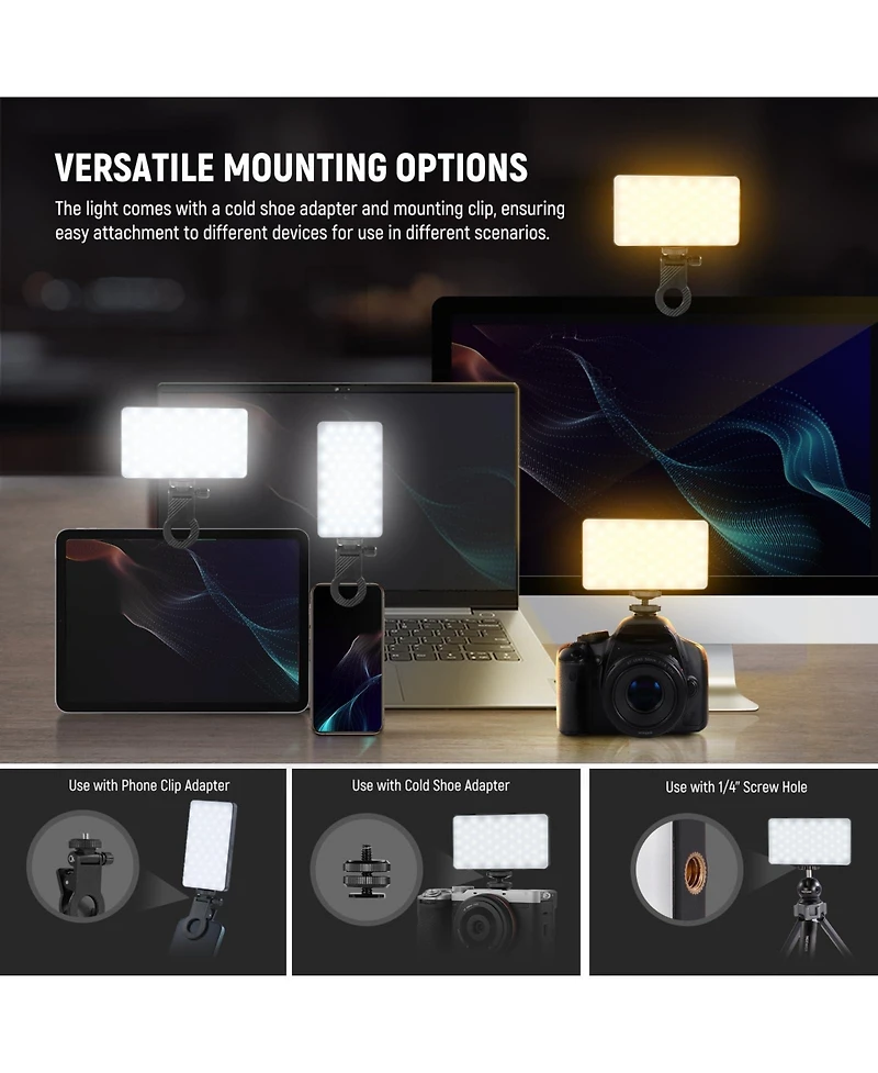 Neewer NL129D Led Video Light with 5W, 3000mAh, CRI90 for select iPhone models