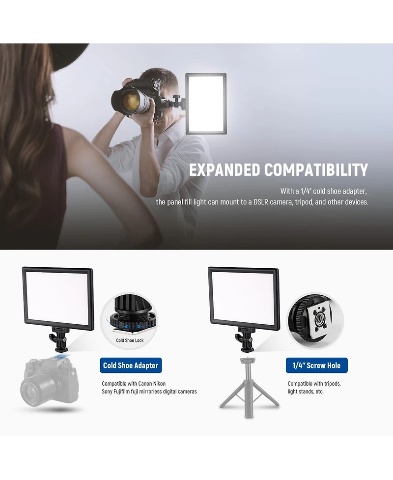Neewer Nl-116AI Led Video Light with 4000mAh, 600Lux, 3200K5600K