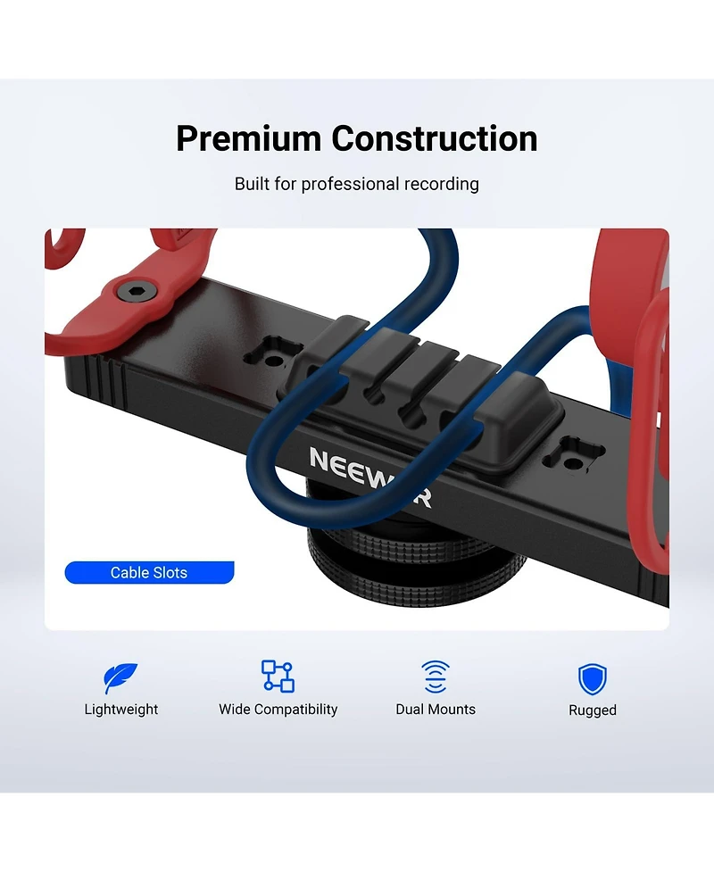 Neewer MH2 Camera Mounting Accessory for Rode Ntg Series Sennheiser MKE600 Audio Technica AT875R