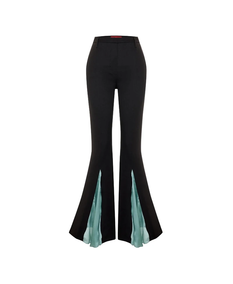 Pcfg Women's The Party Edit Contrast Chiffon Detail Pants