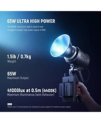Neewer MS60C Led Video Light with 65W, 8300lux, 2700K-6500K