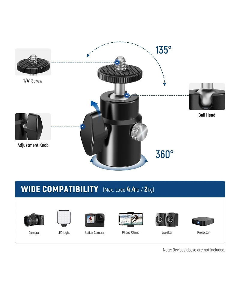Neewer TS007 Ring Light with 4.4lb, 2kg