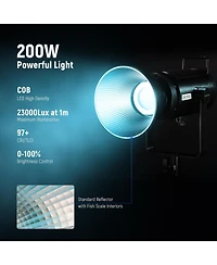 Neewer CB200C Led Video Light with 200W, 23000lux, 2500K-7500K