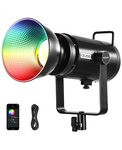 Neewer CB200C Led Video Light with 200W, 23000lux, 2500K-7500K