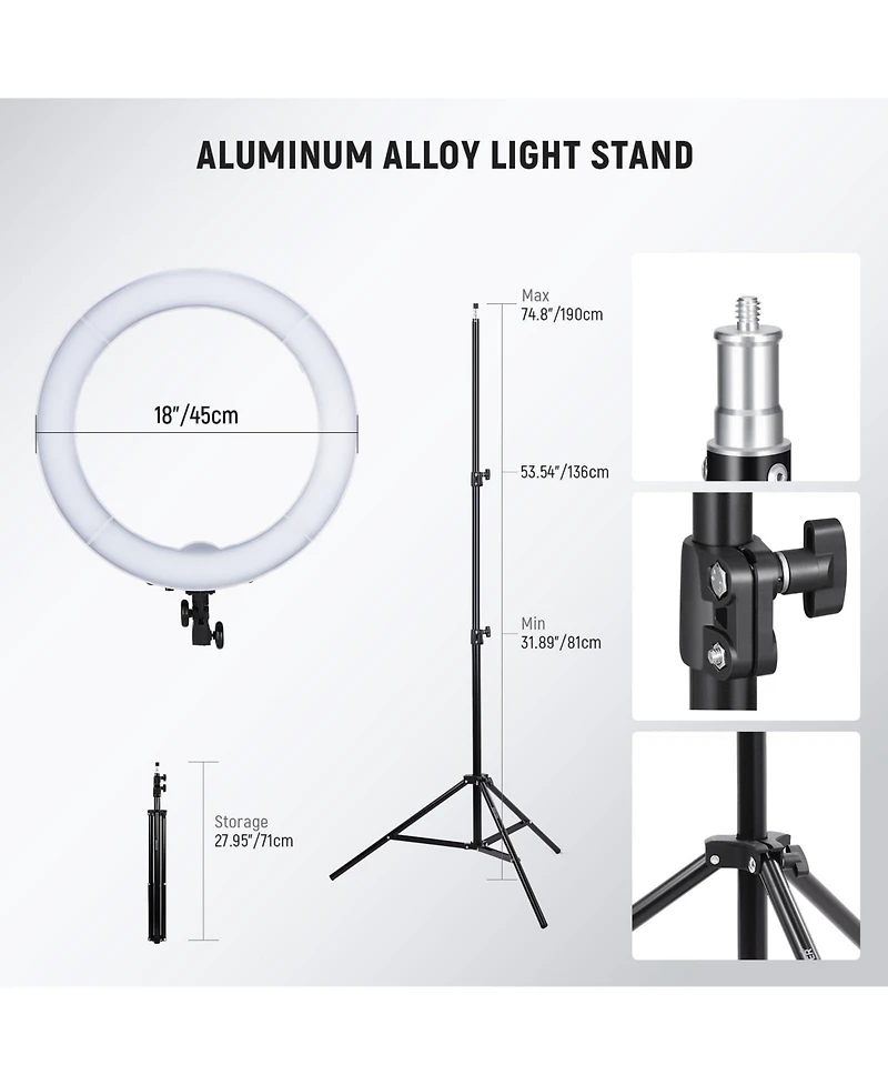 Neewer Rl-18 Ring Light with 18 Inch, 45cm, 58W for select iPhone models