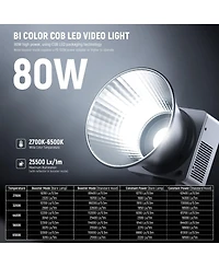 Neewer HB80B Led Video Light with 80W, 72Wh, 100W