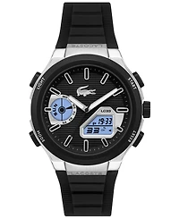 Lacoste Men's Quartz LC33 Silicone Strap Watch 44.8mm