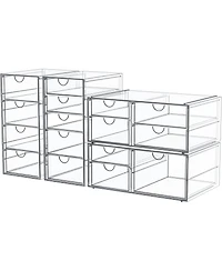 Xdovet Makeup Organizer 16 Drawers Desktop Accessories Dustproof