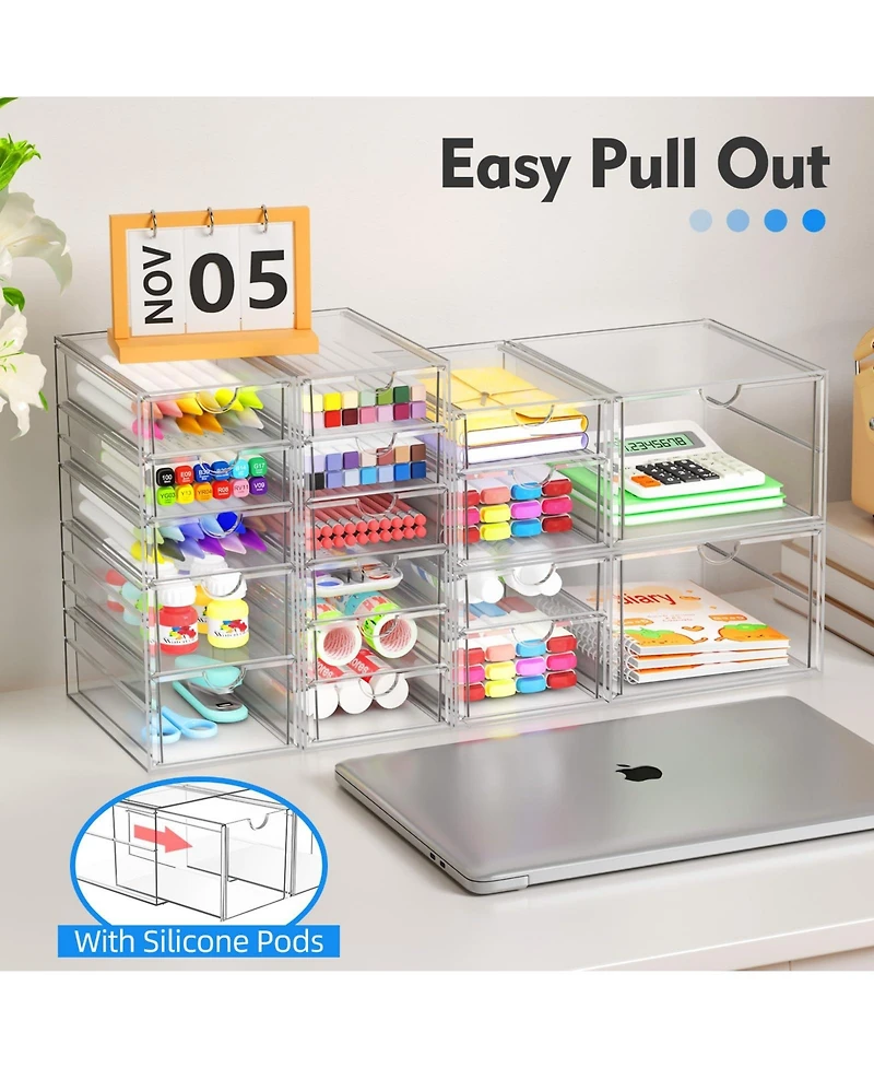 Xdovet Makeup Organizer 17 Drawers Desk Storage