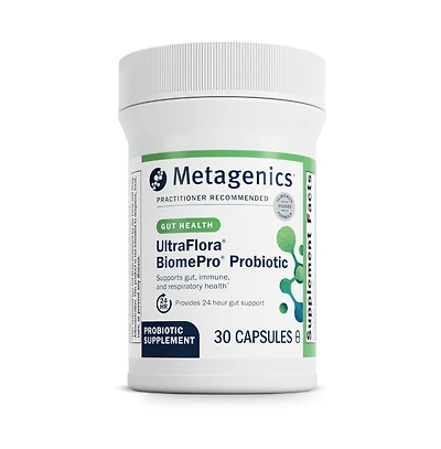 Metagenics UltraFlora BiomePro Probiotic Supplement - 105 Billion Cfu Multistrain Formula with Lactobacillus Acidophilus