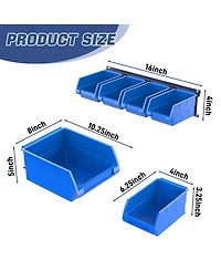 Xdovet Wall Mounted Storage Organizer Small Parts Metal Rails