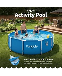 Funsicle Outdoor Activity Round Frame Above Ground Swimming Pool Set