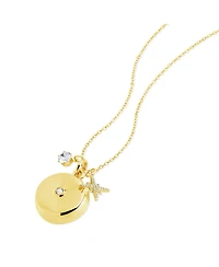 InvisaWear Gold Star Burst Charm Necklace