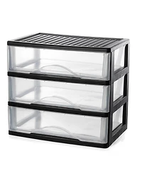 Xdovet Plastic Desktop Organizer 3 Drawer Stackable Storage Cabinet
