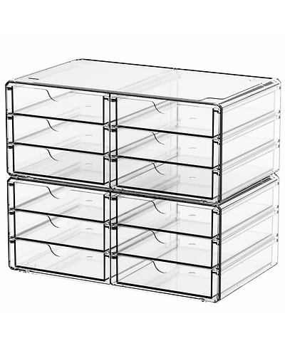 Xdovet Stordrawers Stackable Organizer Plastic Craft Supply Desk Accessory