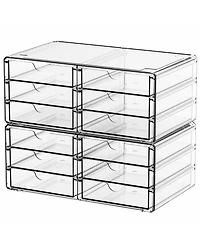 Xdovet Stordrawers Stackable Organizer Plastic Craft Supply Desk Accessory