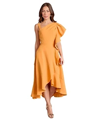 Coast Women's One Shoulder Crepe Ruffle Midi Dress