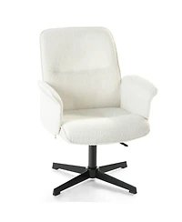 HomeRoots Boucle Adjustable Height Swivel Executive Office Chair