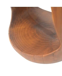 sumyeg Hollow Round Wood Grain Mgo Side Table 200lbs Capacity No Assembly End Table.