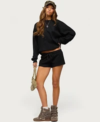 Edikted Women's Baila Waffle Shorts