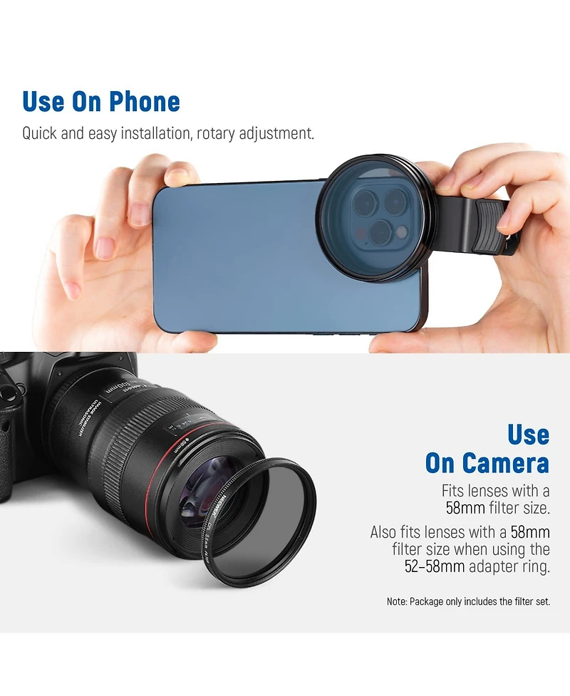 Neewer ND32 Camera Lens Accessory with Cpl, ND32 for select Canon, Nikon and Sony cameras