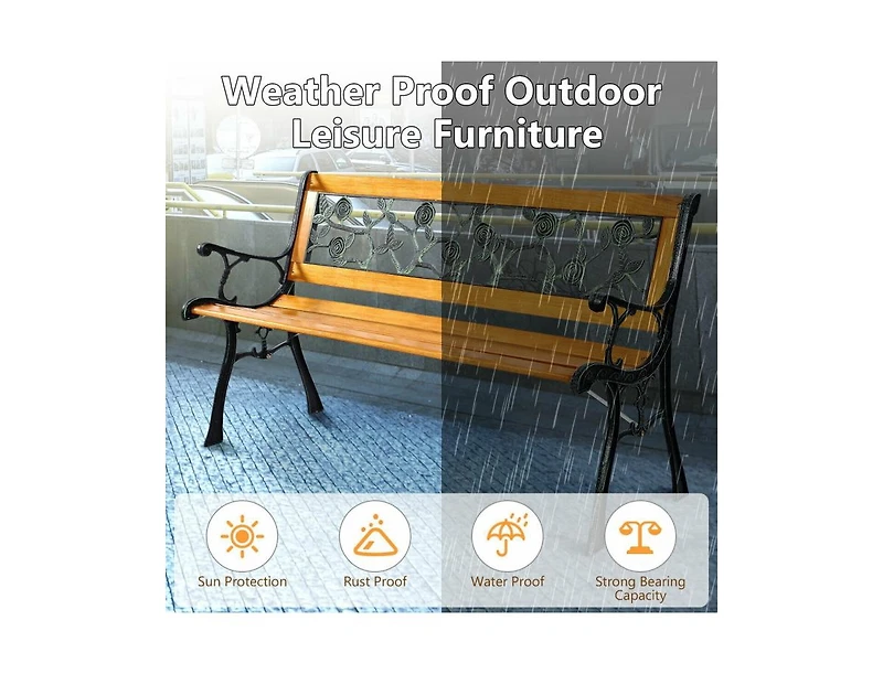 Mondawe Patio Park Garden Porch Chair Bench