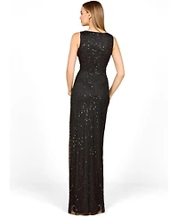 Lara Women's Beaded Gown with Slit
