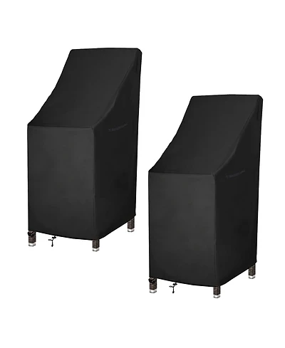 gaomon 8 Pack 600D Coated Oxford Cloth Waterproof Stackable Patio Chair Cover