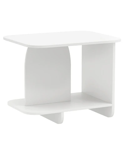 Slickblue Multi-Functional End Table with Storage Shelf, 2-Tier Design for Small Spaces