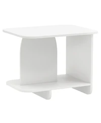Slickblue Multi-Functional End Table with Storage Shelf, 2-Tier Design for Small Spaces