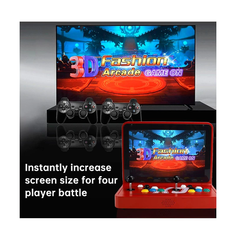 Artudatech 23,000 Games Arcade Console – 17-Inch Hd Screen, 2-4 Player & Hdmi Output