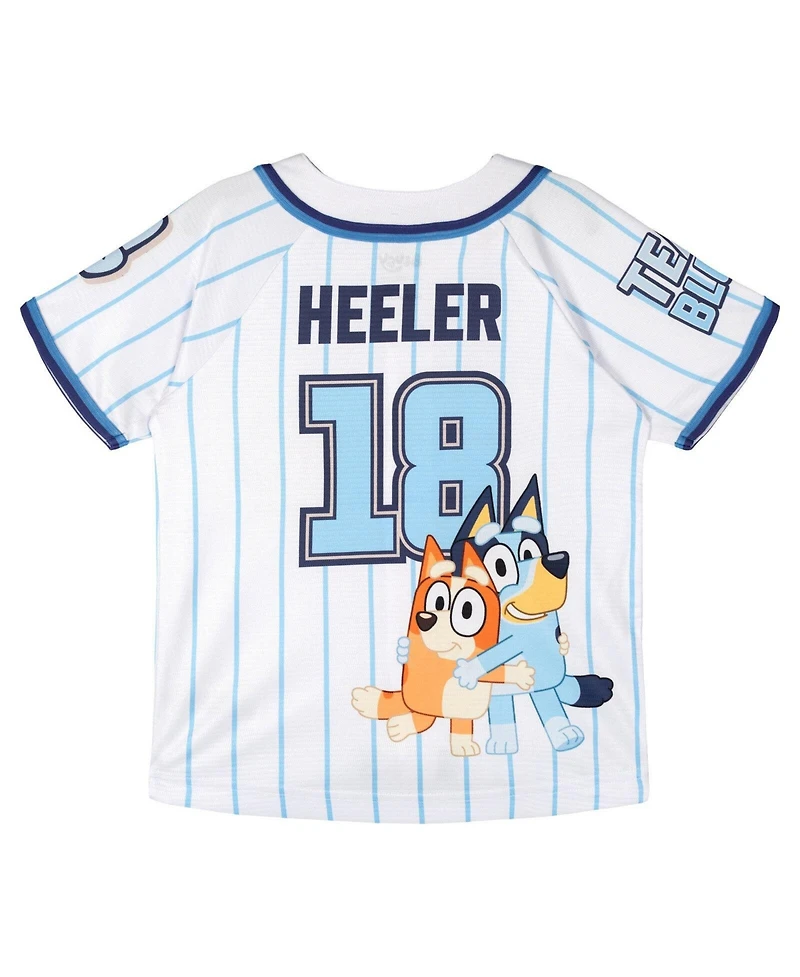 Bluey Boys Athletic Button-Down Baseball Jersey