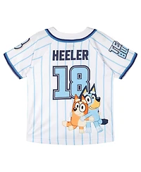Bluey Boys Athletic Button-Down Baseball Jersey
