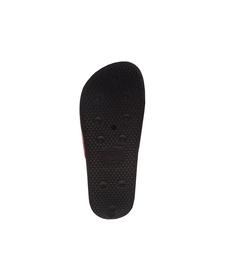 Coca-Cola Men's Classic Logo Casual Sandals Cozy Soft-Lined Indoor Footwear