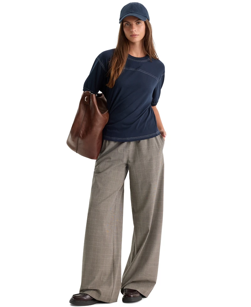 Good American Women's Straight-Leg Pull-On Trouser