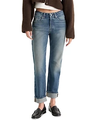 Good American Women's Vintage Straight-Leg Ankle Jeans