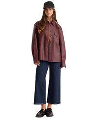 Good American Women's High-Rise Palazzo Crop Jeans