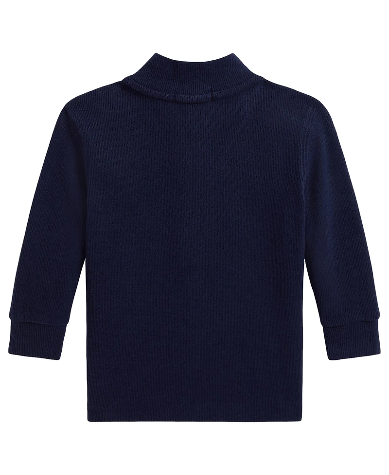 Polo Ralph Lauren Baby Boys' Estate-Rib Quarter-Zip Sweater
