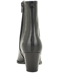 Calvin Klein Women's Hartford Leather Square Toe Dress Booties