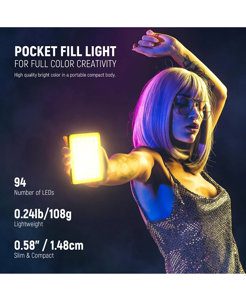 Neewer VL67C Led Video Light with 94 Led, 2000mAh, CRI97