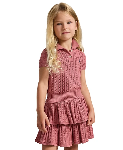 Polo Ralph Lauren Girls' 2T-6X Short-Sleeve Polo Sweater
